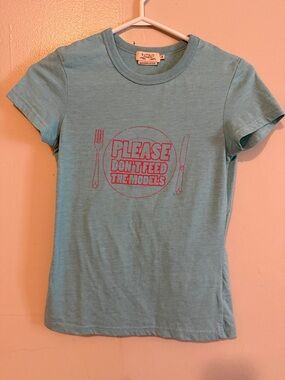 Buffalo David Bitton Aqua Tee with Pink Graphic